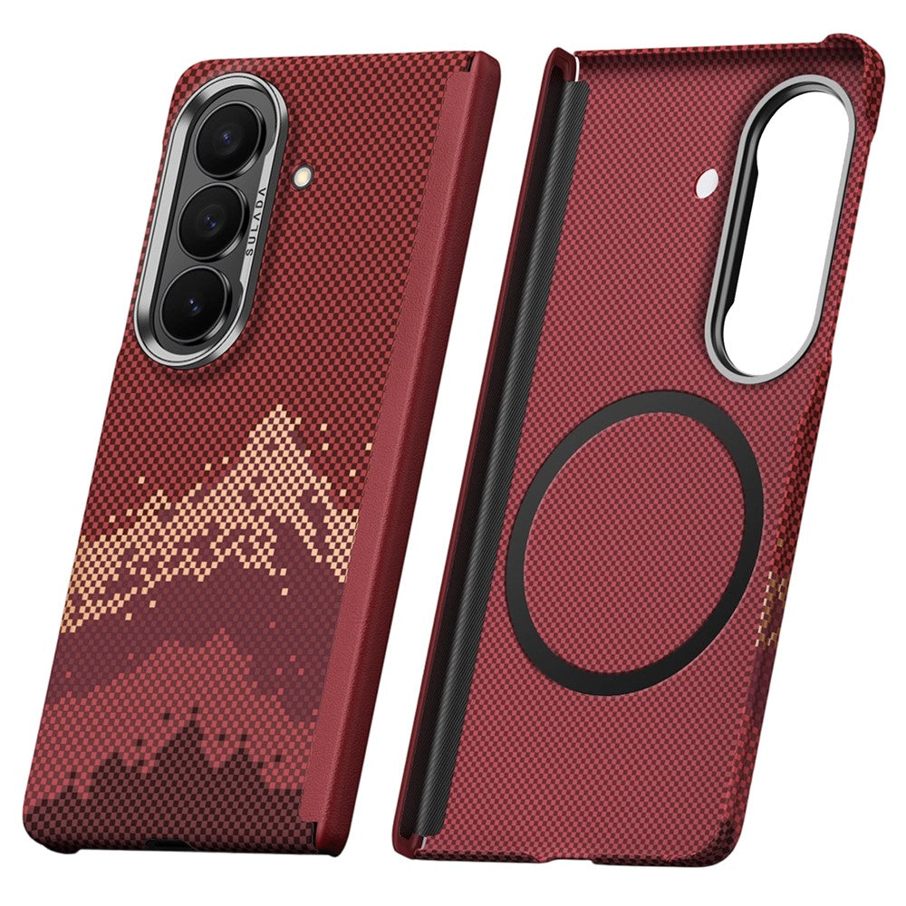 SULADA for Samsung Galaxy Z Fold8 Ultra Magnetic Case Golden Mountain Pattern Skin-Feel Hard PC Slim Phone Cover