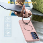 For Samsung Galaxy S26 FE Magnetic Case Rotating Ring Kickstand TPU + PC Back Cover