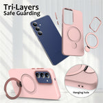 Samsung Galaxy S26 FE Magnetiskt Skal Roterande Ring Stöd TPU + PC Baksida