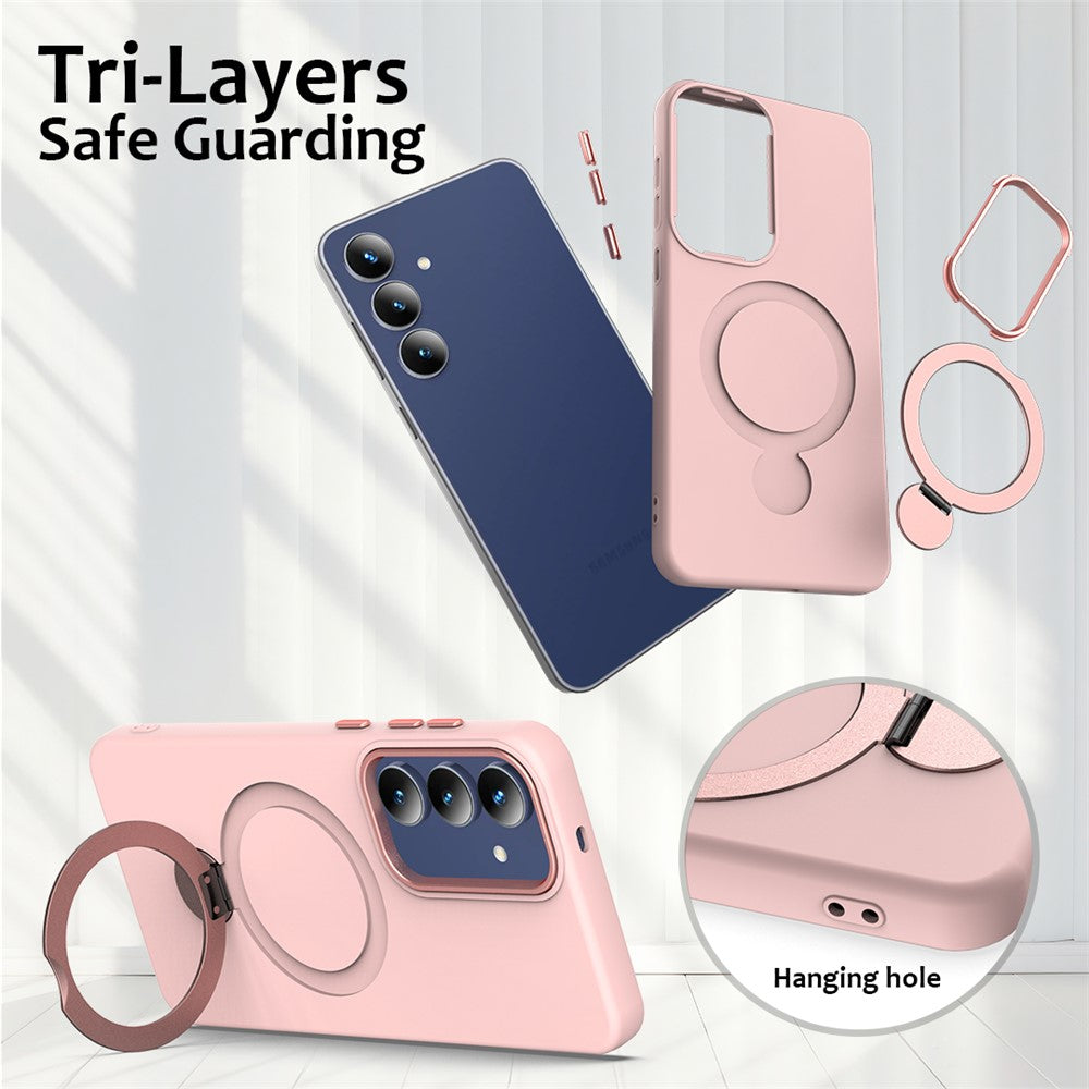 Samsung Galaxy S26 FE Magnetiskt Skal Roterande Ring Stöd TPU + PC Baksida