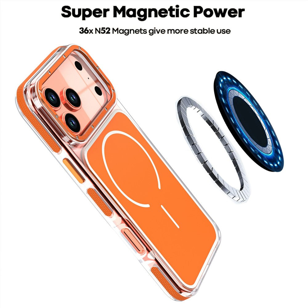 For iPhone 18 Pro / 17 Pro Magnetic Case Dual Color Shockproof TPU PC Phone Cover