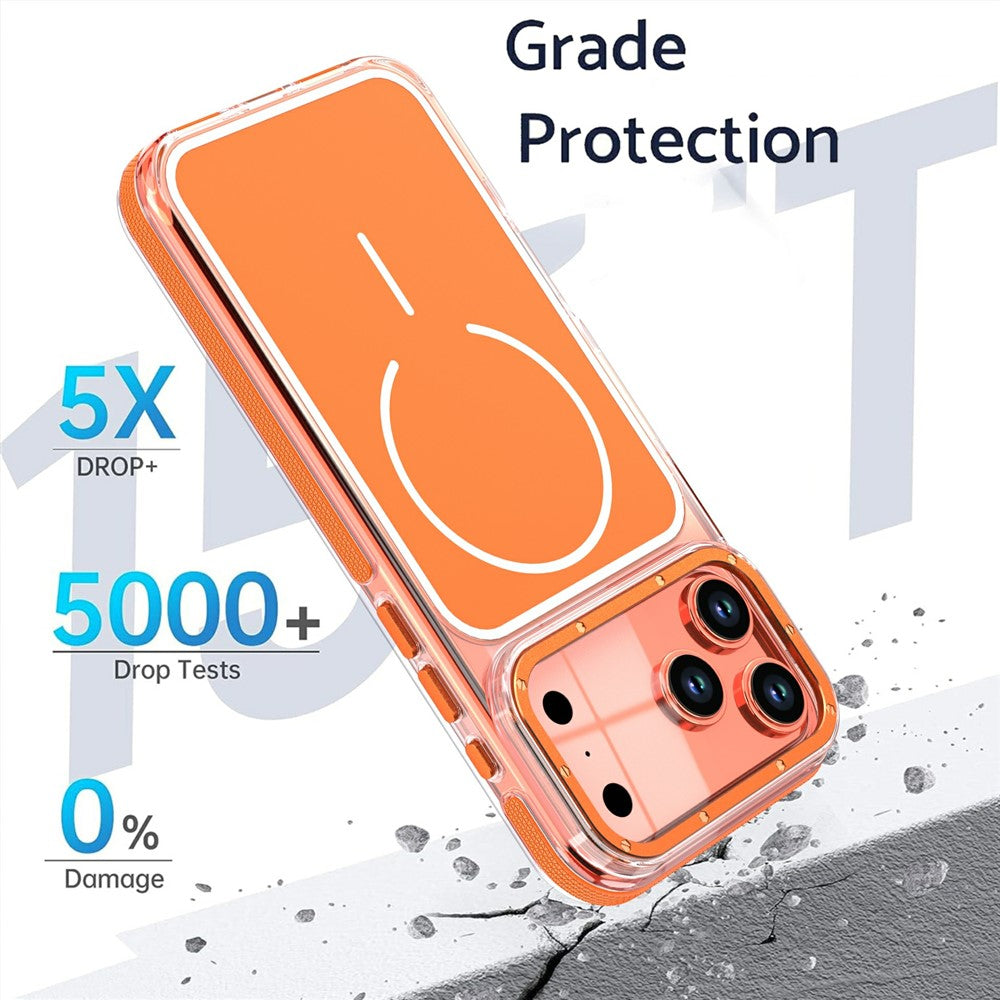 Til iPhone 18 Pro Max / 17 Pro Max Magnetisk Cover Dual Color Stødsikkert TPU PC Telefoncover