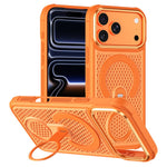 Til iPhone 18 Pro Max / 17 Pro Max magnetisk cover med 360° roterende ringstativ, varmeafledende bikube PC TPU cover kompatibel med MagSafe