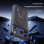 Til iPhone 18 Pro Max / 17 Pro Max magnetisk cover med 360° roterende ringstativ, varmeafledende bikube PC TPU cover kompatibel med MagSafe