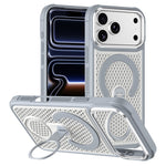 Til iPhone 18 Pro Max / 17 Pro Max magnetisk cover med 360° roterende ringstativ, varmeafledende bikube PC TPU cover kompatibel med MagSafe