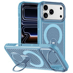 Til iPhone 18 Pro Max / 17 Pro Max magnetisk cover med 360° roterende ringstativ, varmeafledende bikube PC TPU cover kompatibel med MagSafe