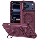 Til iPhone 18 Pro Max / 17 Pro Max magnetisk cover med 360° roterende ringstativ, varmeafledende bikube PC TPU cover kompatibel med MagSafe