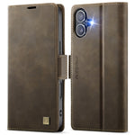 AUTSPACE for iPhone 17 Case A11 RFID Blocking Retro Leather Cell Phone Wallet Cover