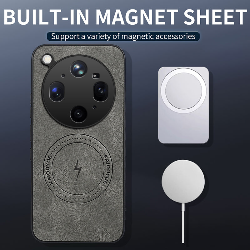 WANLONFENG til Oppo Find X9 Ultra 5G SD1 Series Magnetisk Cover Nappa Tekstur PC TPU Telefoncover