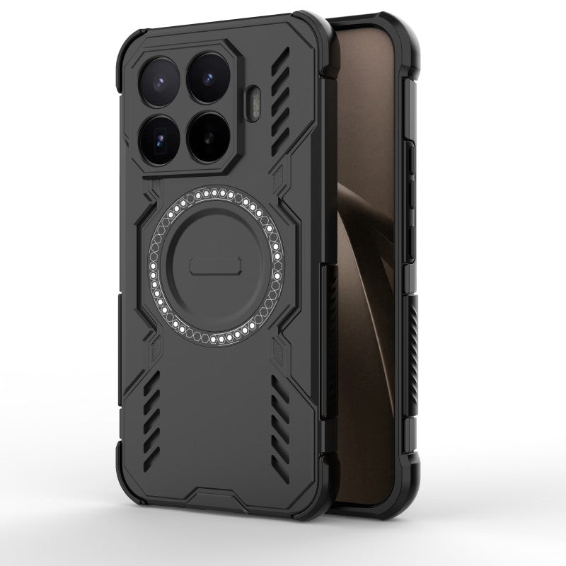 WANLONFENG för Xiaomi 17T Pro magnetiskt skal DJ-serien PC TPU-mobilskydd med 2 st. härdat glasfilm
