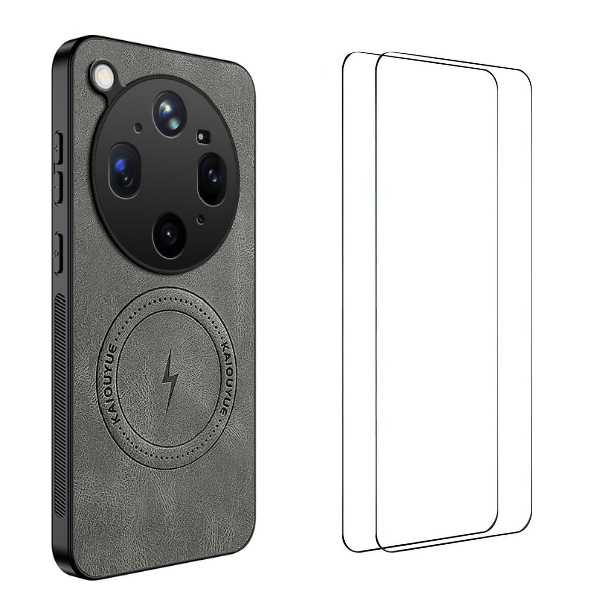 WANLONFENG til Oppo Find X9 Ultra 5G SD Series Magnetisk Cover Nappa Tekstur PC TPU Telefoncover med 2 stk. Skærmfilm