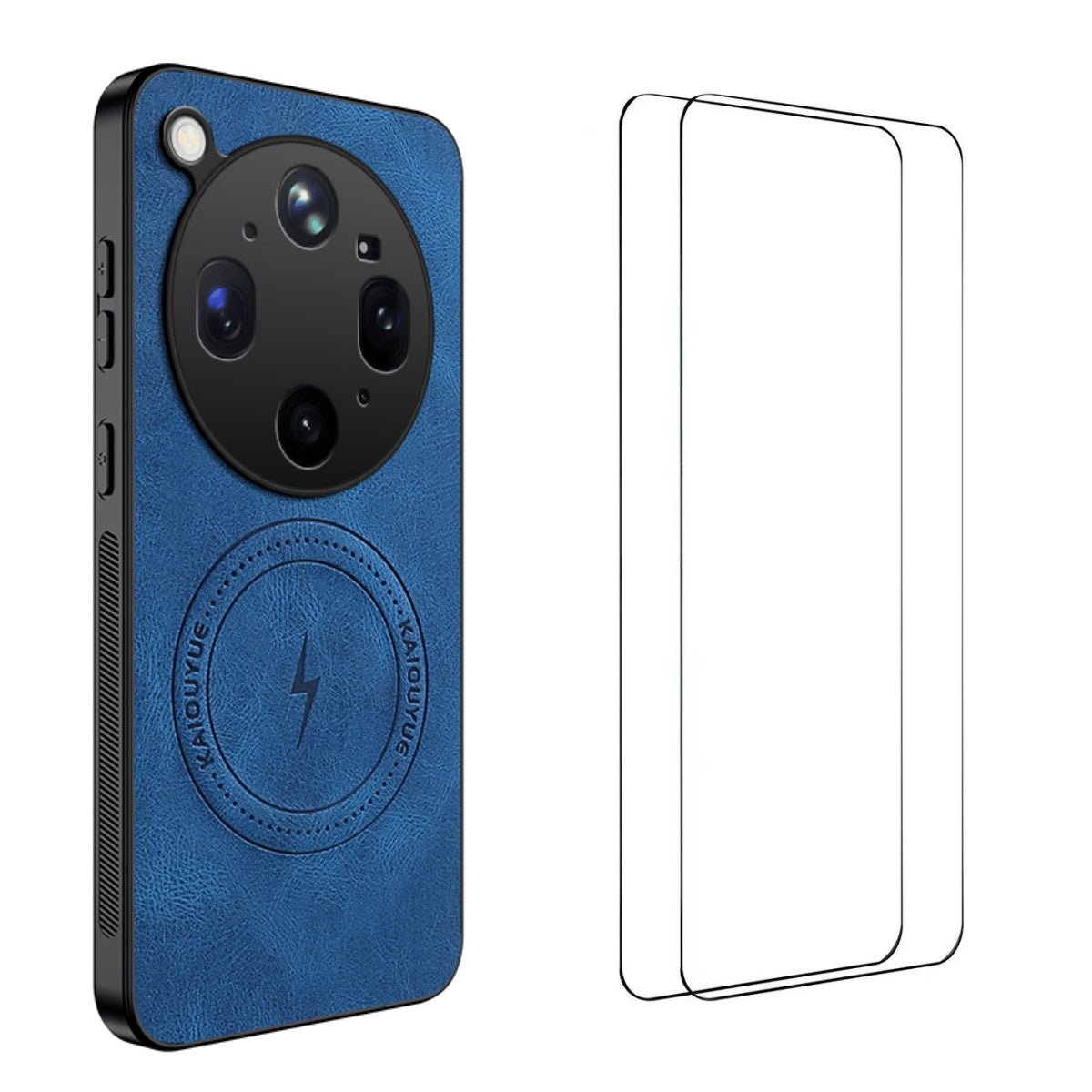 WANLONFENG til Oppo Find X9 Ultra 5G, SD-serien, magnetisk cover med nappatekstur i PC + TPU og 2 skærmfilm