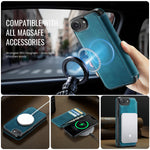 CASEME for iPhone 16e / iPhone 17e Case  053  Magnetic RFID Blocking Wallet Flip Leather Phone Cover