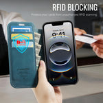 CASEME for iPhone 16e / iPhone 17e Case  053  Magnetic RFID Blocking Wallet Flip Leather Phone Cover