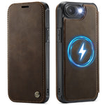 CASEME for iPhone 16e / iPhone 17e Case  053  Magnetic RFID Blocking Wallet Flip Leather Phone Cover