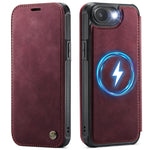 CASEME for iPhone 16e / iPhone 17e Case  053  Magnetic RFID Blocking Wallet Flip Leather Phone Cover