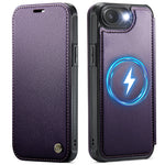 CASEME for iPhone 16e / iPhone 17e Case  053  Magnetic RFID Blocking Wallet Flip Leather Phone Cover