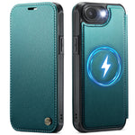 CASEME for iPhone 16e / iPhone 17e Case  053  Magnetic RFID Blocking Wallet Flip Leather Phone Cover