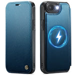 CASEME for iPhone 16e / iPhone 17e Case  053  Magnetic RFID Blocking Wallet Flip Leather Phone Cover