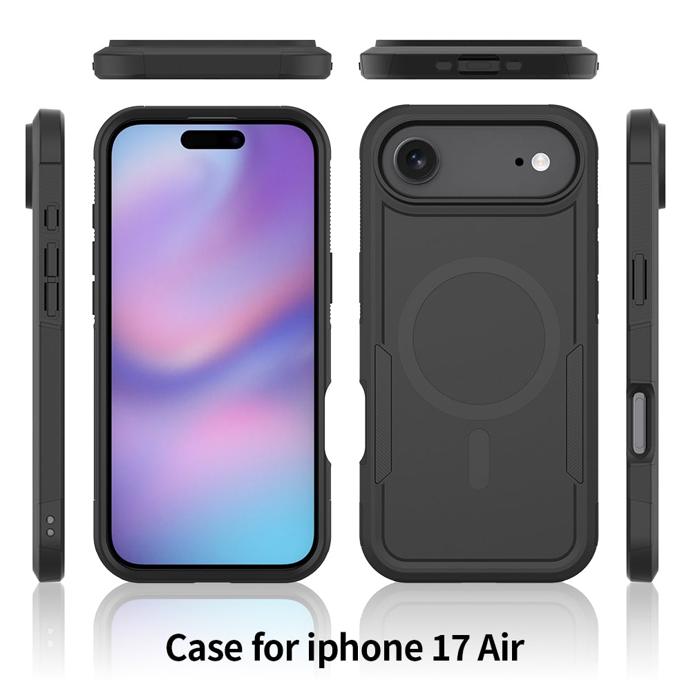 Til iPhone Air Magnetisk Cover Dobbeltlag PC TPU Stødsikkert Telefoncover