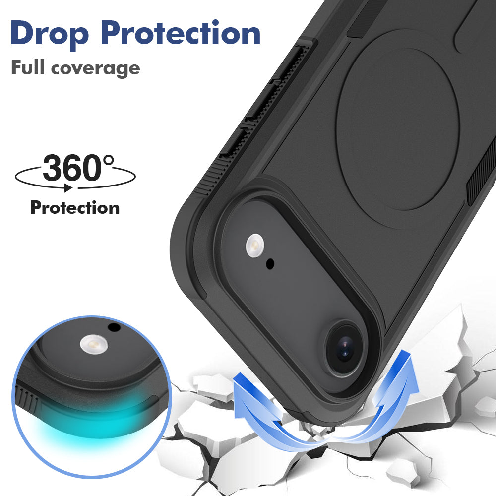 Til iPhone Air Magnetisk Cover Dobbeltlag PC TPU Stødsikkert Telefoncover