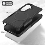 Samsung Galaxy S25+ / Galaxy S24+ / Galaxy S26+ Magnetiskt skal Dubbelskiktat PC TPU Stötsäkert mobilskal