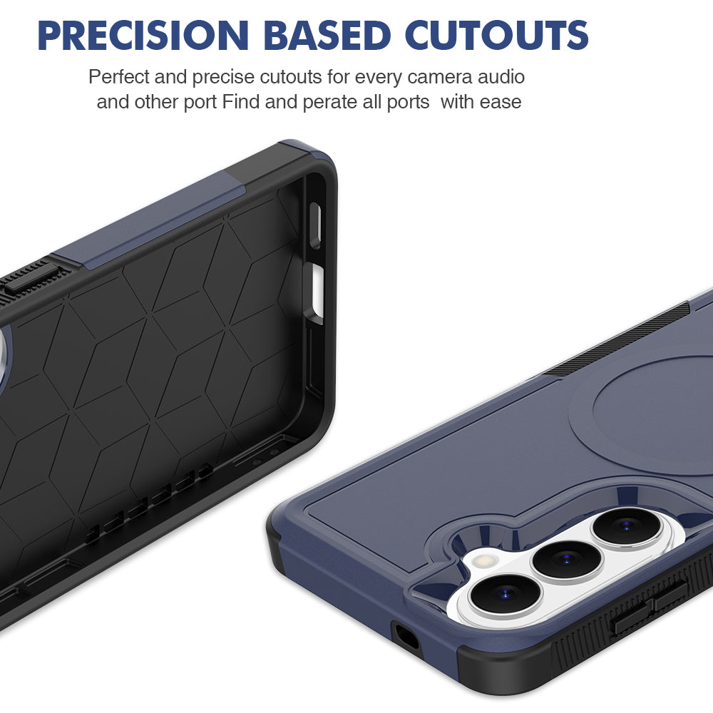 Samsung Galaxy S25+ / Galaxy S24+ / Galaxy S26+ Magnetiskt skal Dubbelskiktat PC TPU Stötsäkert mobilskal