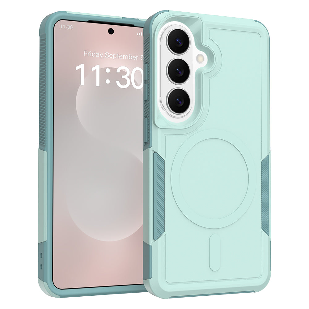 Samsung Galaxy S25+ / Galaxy S24+ / Galaxy S26+ Magnetiskt skal Dubbelskiktat PC TPU Stötsäkert mobilskal