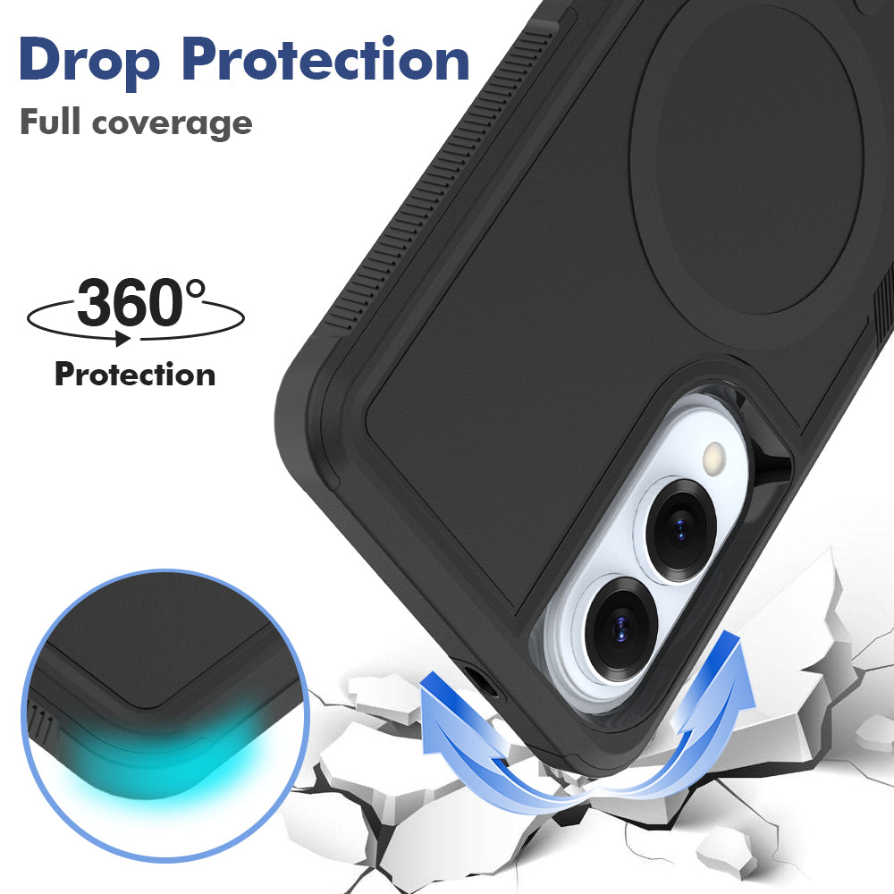 For Samsung Galaxy S25 Edge Magnetic Case Dual Layer PC TPU Shockproof Phone Cover