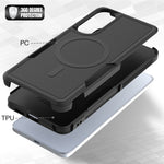 For Samsung Galaxy S25 Edge Magnetic Case Dual Layer PC TPU Shockproof Phone Cover