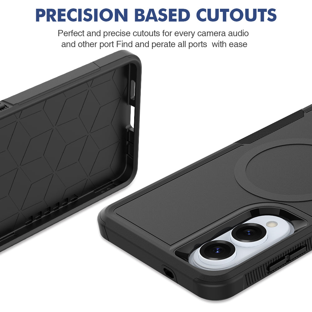 For Samsung Galaxy S25 Edge Magnetic Case Dual Layer PC TPU Shockproof Phone Cover