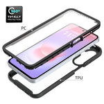 Til Samsung Galaxy A27 5G Klart Cover PC + TPU Telefon Bagcover med PET Skærmfilm
