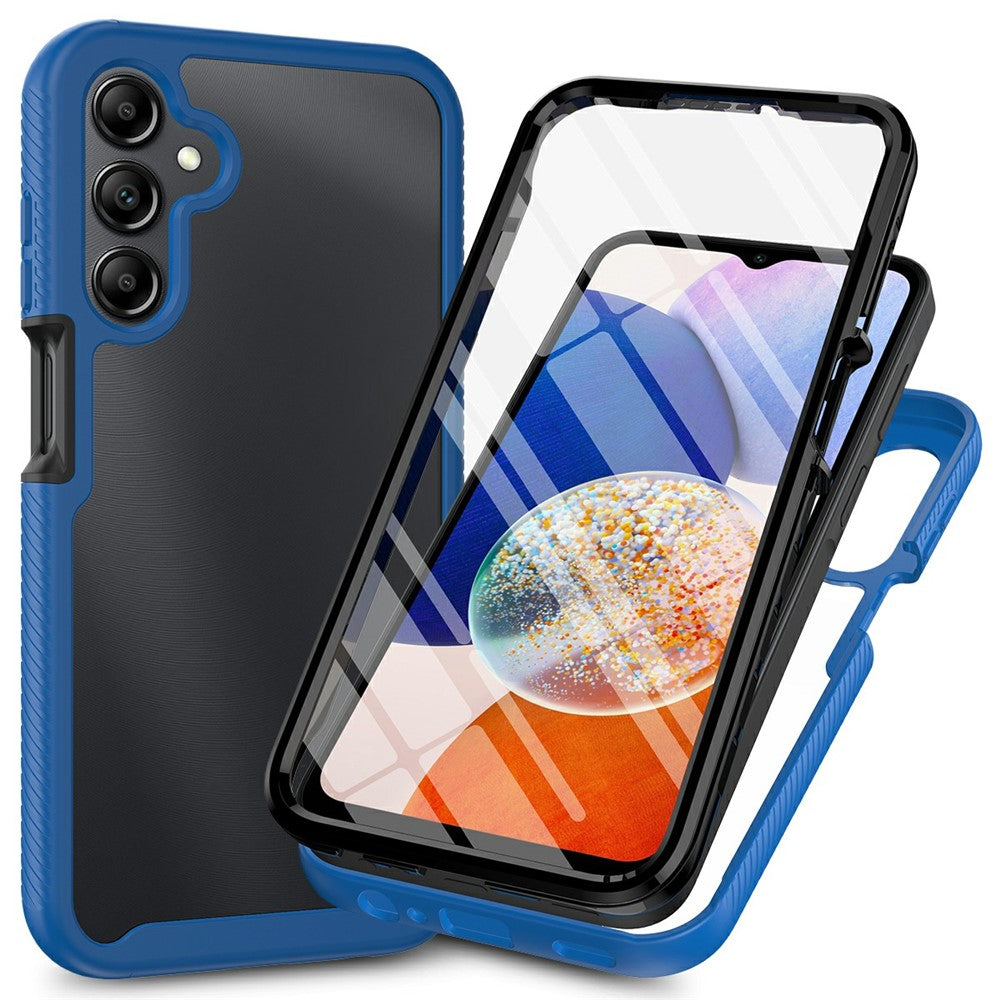 Til Samsung Galaxy A27 5G Klart Cover PC + TPU Telefon Bagcover med PET Skærmfilm