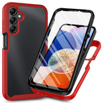 Til Samsung Galaxy A27 5G Klart Cover PC + TPU Telefon Bagcover med PET Skærmfilm