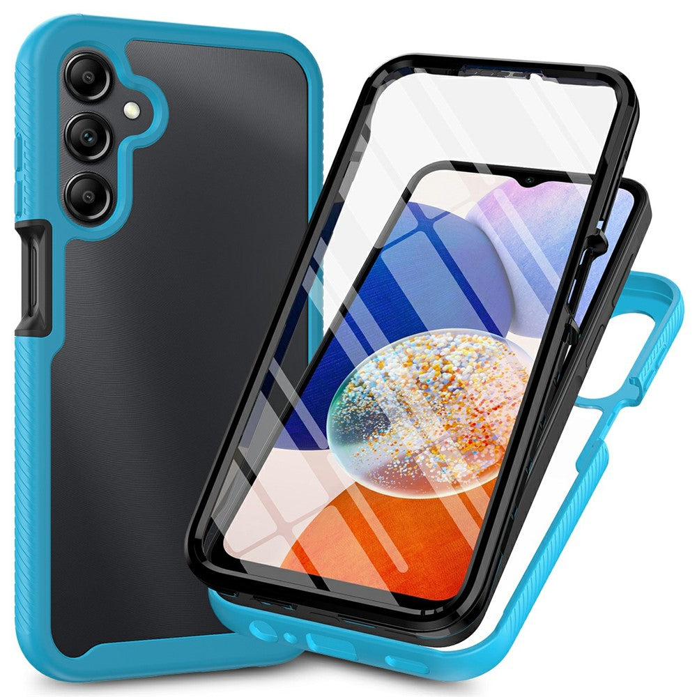 Til Samsung Galaxy A27 5G Klart Cover PC + TPU Telefon Bagcover med PET Skærmfilm