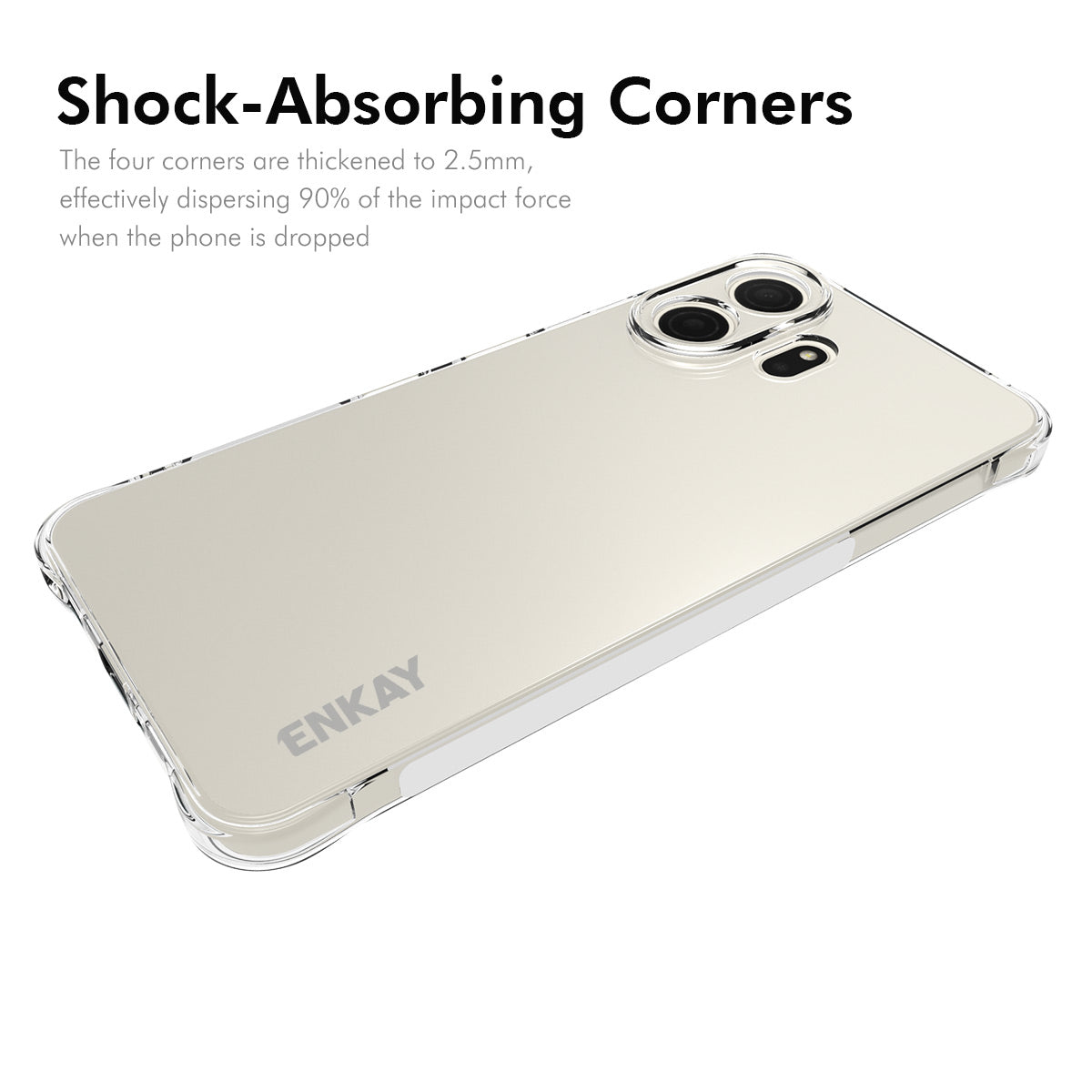 HAT PRINCE for TCL NxtPaper 70 Pro 5G ENKAY Clear Phone Case Shockproof Anti-slip TPU Cover