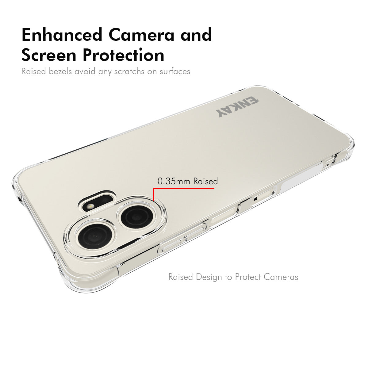 HAT PRINCE for TCL NxtPaper 70 Pro 5G ENKAY Clear Phone Case Shockproof Anti-slip TPU Cover
