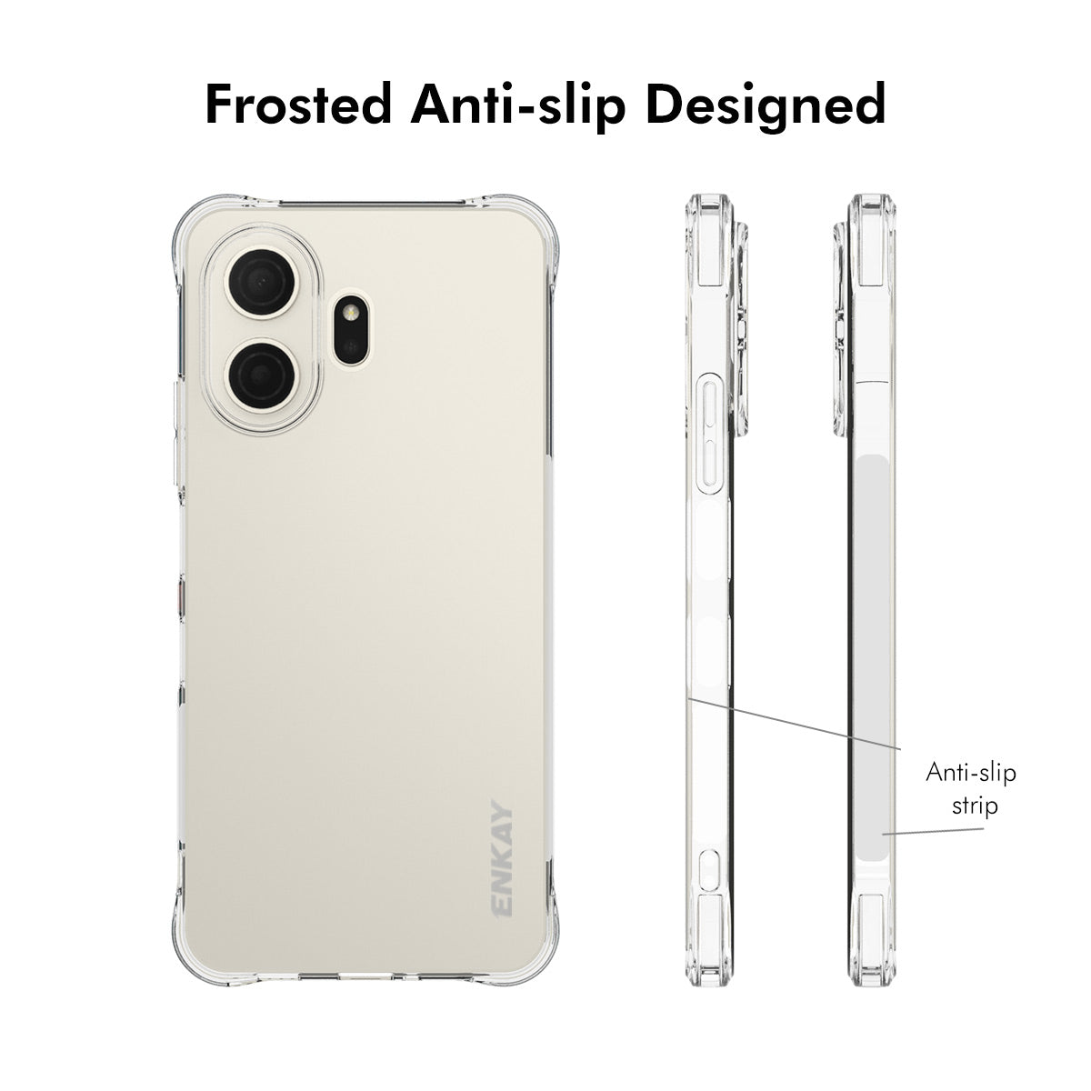 HAT PRINCE for TCL NxtPaper 70 Pro 5G ENKAY Clear Phone Case Shockproof Anti-slip TPU Cover