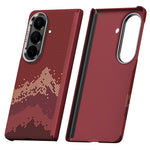 SULADA for Samsung	Galaxy Z Fold7 5G Case Golden Mountain Pattern Skin-Feel Hard PC Slim Phone Cover