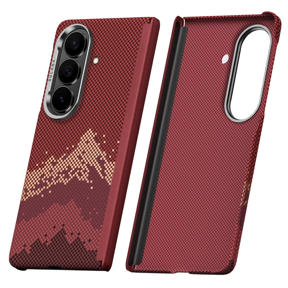 SULADA for Samsung	Galaxy Z Fold7 5G Case Golden Mountain Pattern Skin-Feel Hard PC Slim Phone Cover