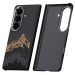 SULADA for Samsung	Galaxy Z Fold7 5G Case Golden Mountain Pattern Skin-Feel Hard PC Slim Phone Cover