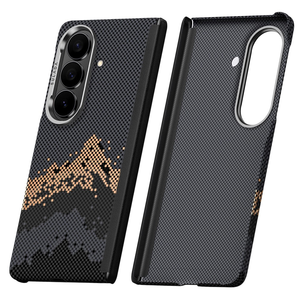 SULADA for Samsung	Galaxy Z Fold7 5G Case Golden Mountain Pattern Skin-Feel Hard PC Slim Phone Cover
