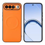 Realme 16 5G-cover med kulfibertekstur, læderbeklædt TPU-PC-mobilcover med metalring til magnetisk bilholder