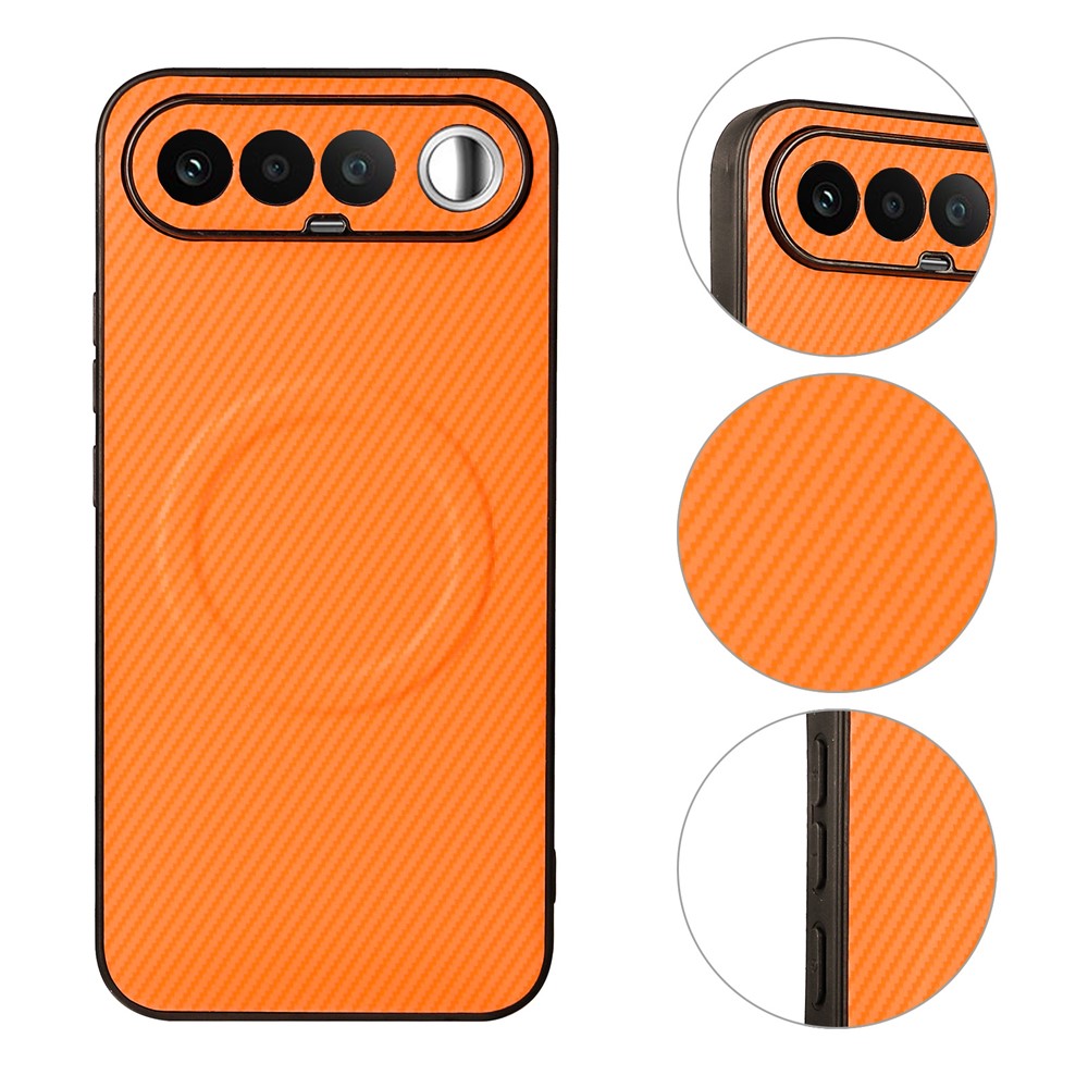 Realme 16 5G-cover med kulfibertekstur, læderbeklædt TPU-PC-mobilcover med metalring til magnetisk bilholder
