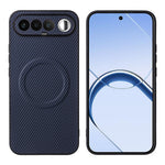 Realme 16 5G-cover med kulfibertekstur, læderbeklædt TPU-PC-mobilcover med metalring til magnetisk bilholder