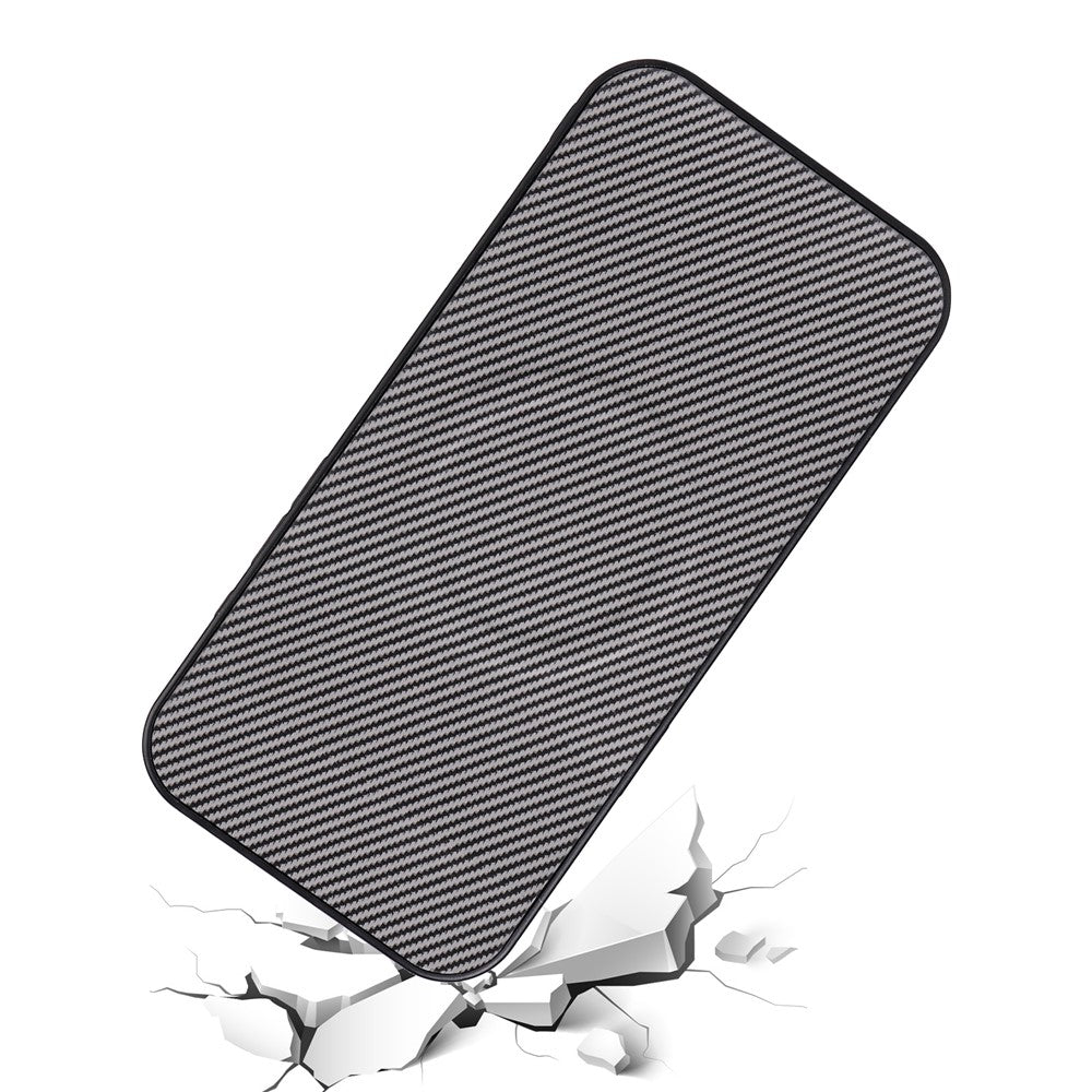 For Realme C100 4G Case Carbon Fiber Texture Leather Coated TPU PC Phone Cover with Metal Ring for Magnetic Car Mount