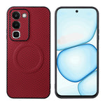 For Realme C100 4G Case Carbon Fiber Texture Leather Coated TPU PC Phone Cover with Metal Ring for Magnetic Car Mount