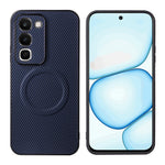 For Realme C100 4G Case Carbon Fiber Texture Leather Coated TPU PC Phone Cover with Metal Ring for Magnetic Car Mount