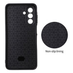 For Samsung Galaxy A16 4G / A16 5G Case Carbon Fiber Texture Leather Coated TPU PC Phone Cover with Metal Ring for Magnetic Car Mount