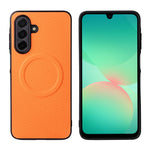 Til Samsung Galaxy A26 5G Cover Karbonfibertekstur Læderbelagt TPU PC Telefoncover med metalring til magnetisk bilholder